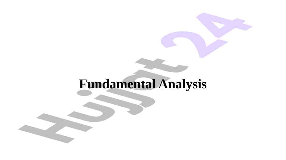 Fundamental analysis of macro-economic indicators
