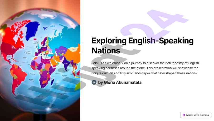Exploring english-speaking nations overview