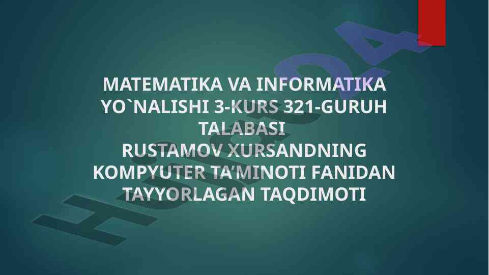 Windows operatsion tizimini kompyuterga o‘rnatish