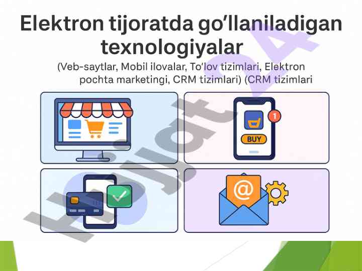 Zamonaviy elektron tijorat texnologiyalari