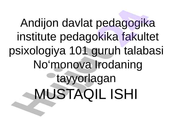 Yosh va pedagogik psixologiya fanining muammolari