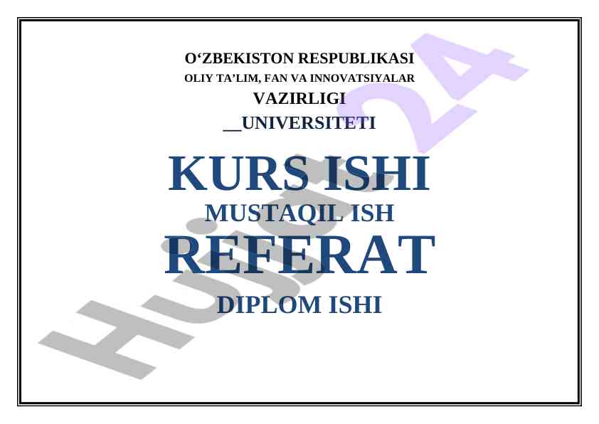 Toshkent shahridagi cho'ponota ko'chasini loyihalash