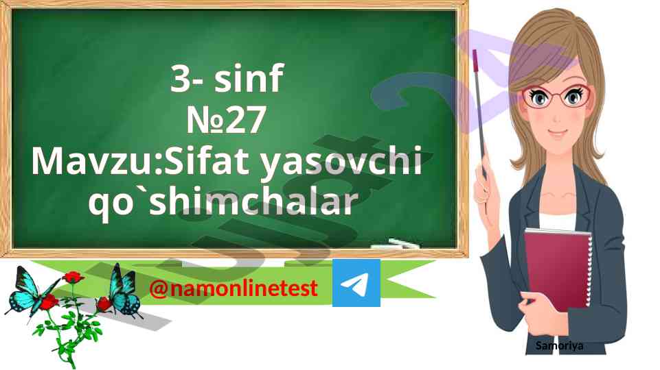 Sifat yasovchi qo`shimchalar taqdimoti