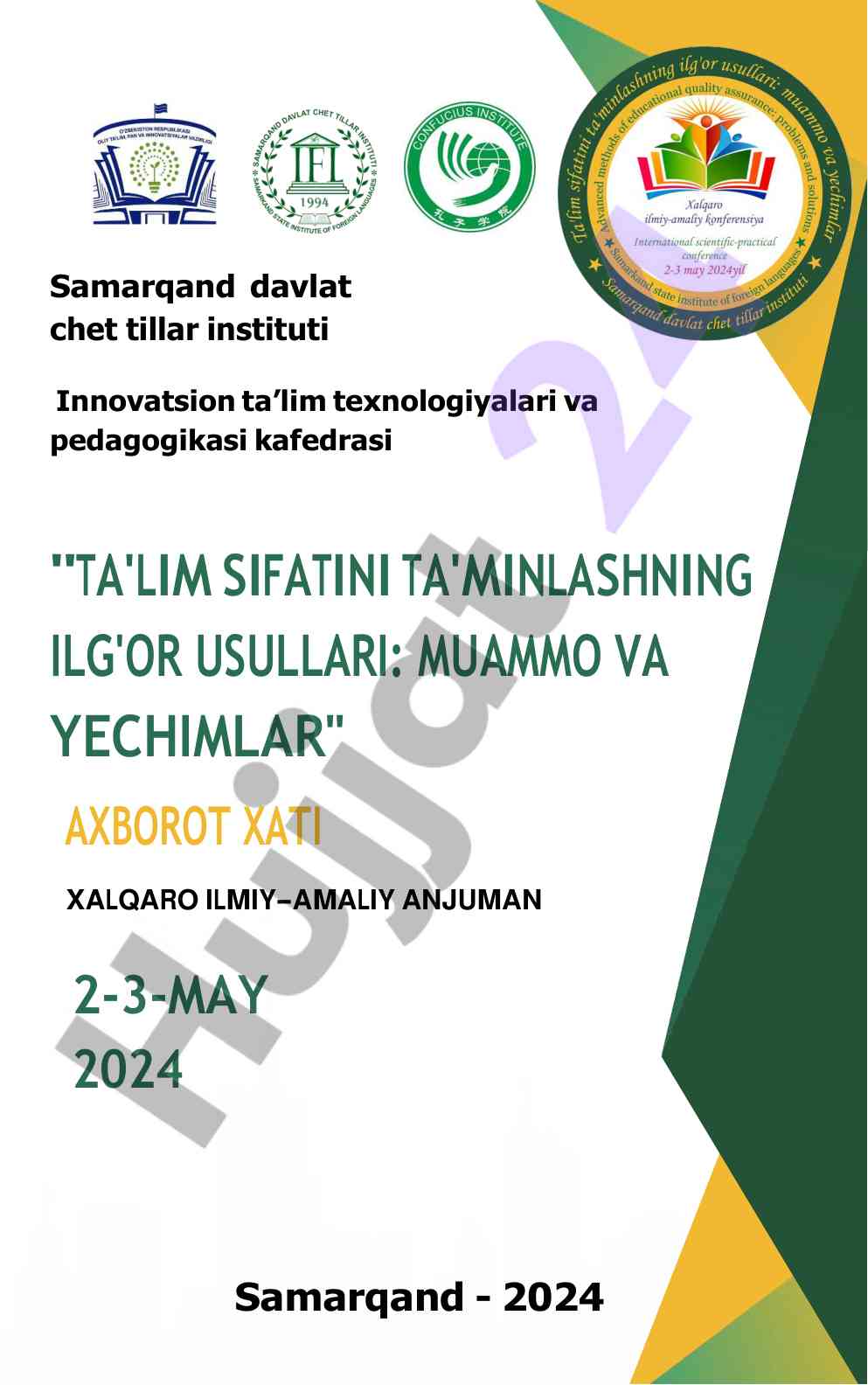 Ilg'or usullar ta'lim sifatini ta'minlash
