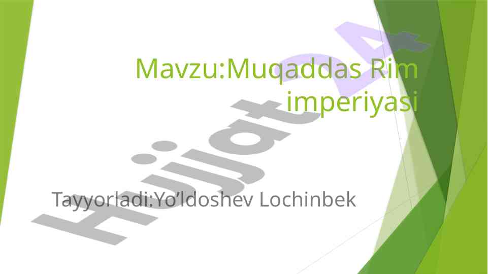 Muqaddas rim imperiyasi tarixi va urushlar