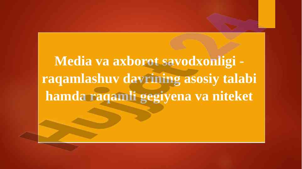 Axborot tizimlarida post-haqiqiylik mavzusi