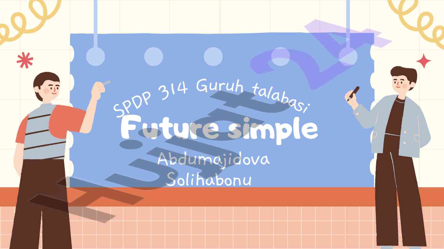 Future simple tense in uzbek language lessons