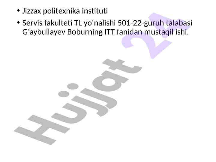 Avtoturargohlarda telematika vositalarini qo‘llash