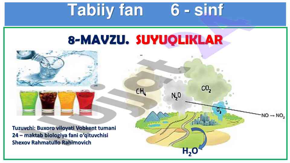 Suyuqliklarning xususiyatlari va o‘ziga xosliklari