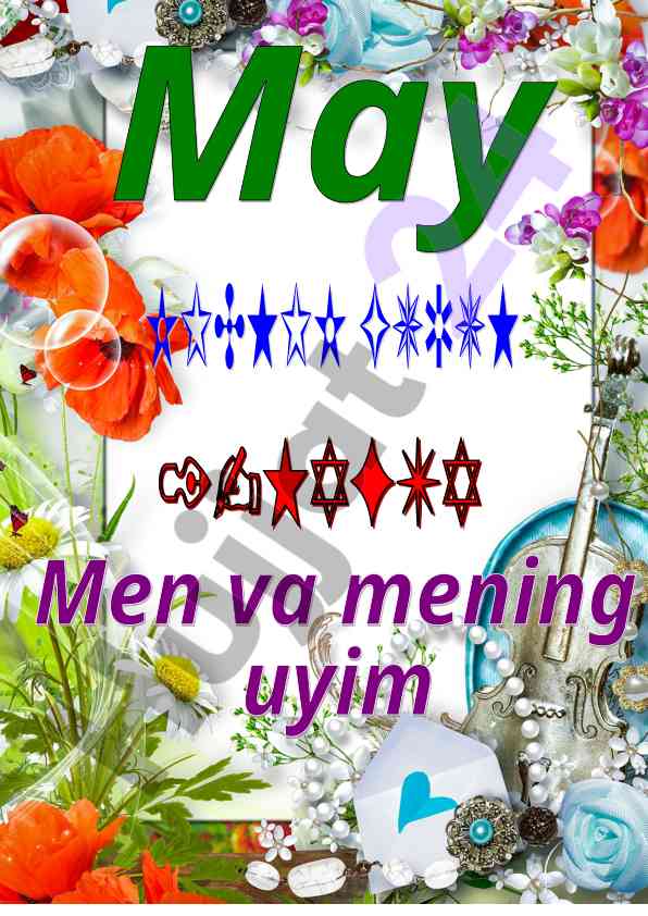 May oyligi mavzusi asboblar va anjomlar