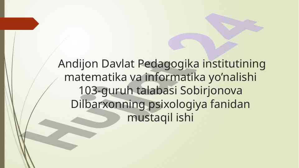 Psixologiya fanida yoshlik va keksalik xususiyatlari
