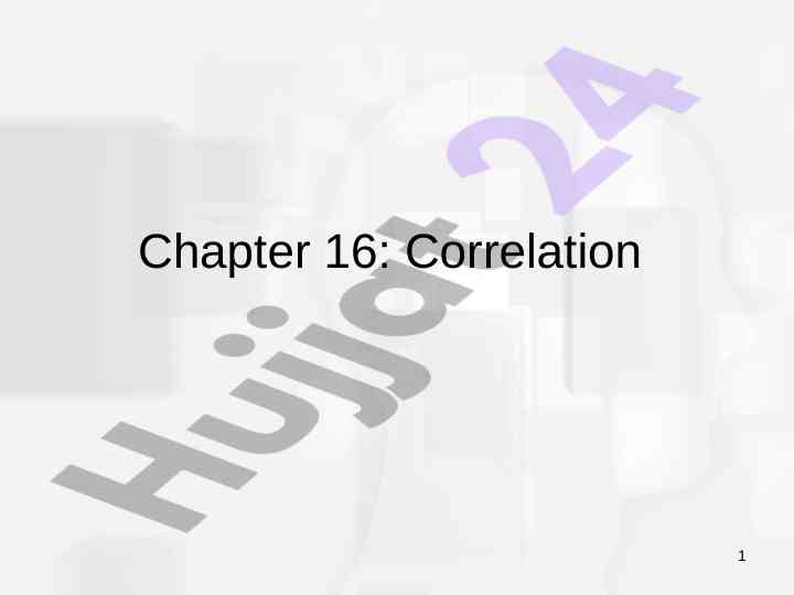 Correlation measuring and describing relationships