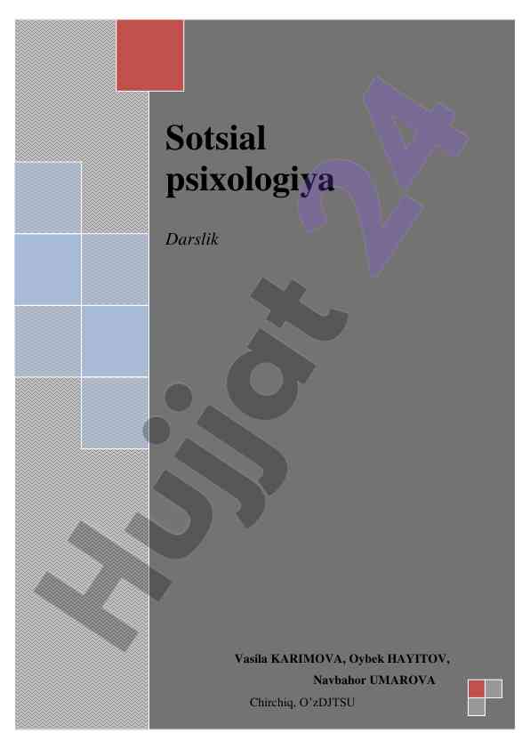 Sotsial psixologiya darslik