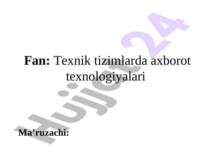 Axborot texnologiyalari va raqamli iqtisodiyot