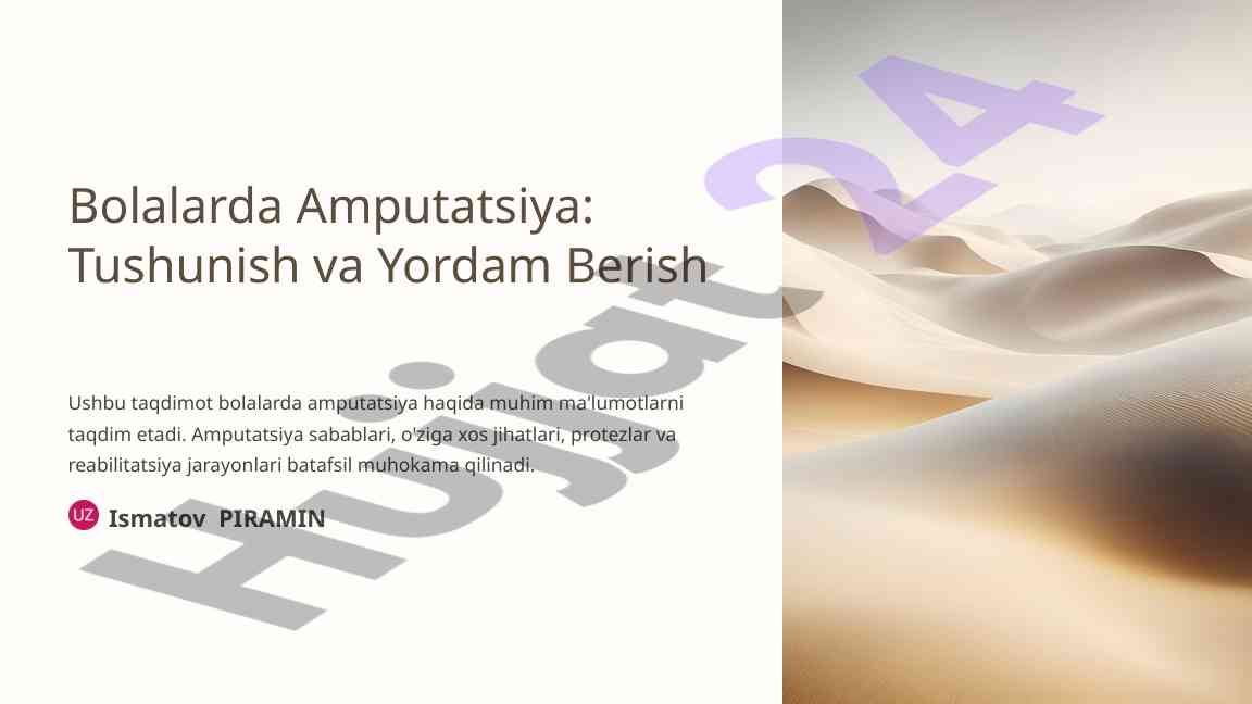 Bolalarda amputatsiya: tushunish va yordam berish