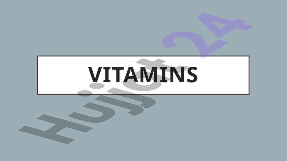 Essential vitamins and their functions in metabolism