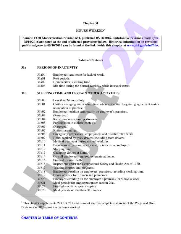 Guide to hours worked and compensation regulations