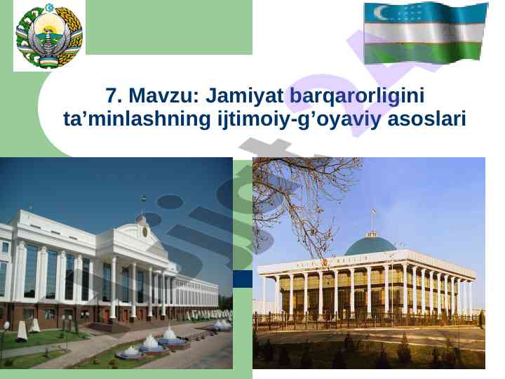 Jamiyat barqarorligini ta’minlashning asoslari