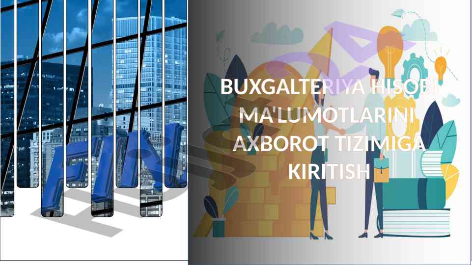 Buxgalteriya hisobi ma'lumotlarini kiritish rejasi