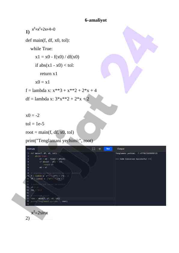 Mathematical optimization techniques in python