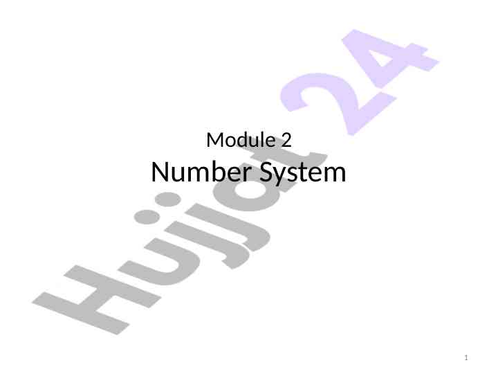 Types of number systems and conversion methods