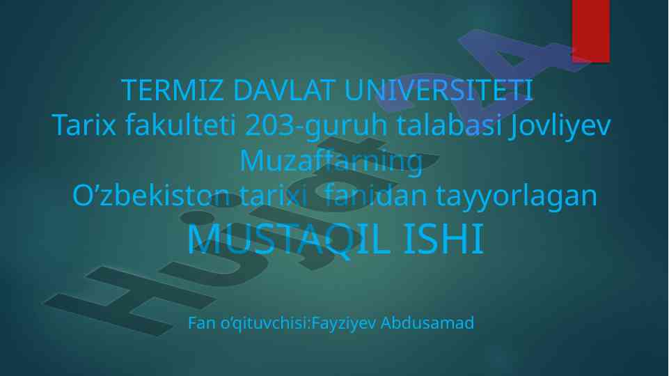 Buxoro amirligidagi mansablar va ularning vazifalari
