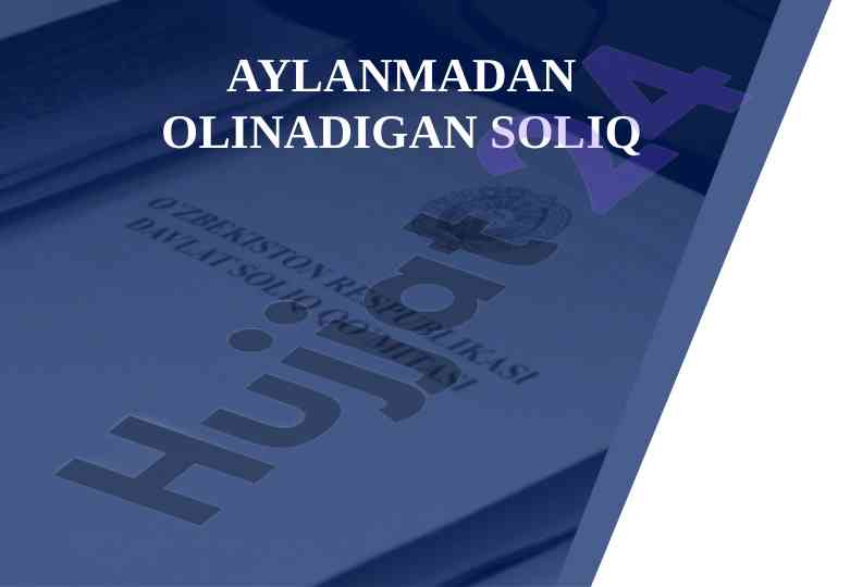 Aylanmadan olinadigan soliqning iqtisodiy mohiyati
