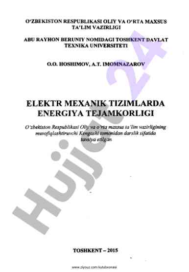 Elektr mexanik tizimlarda energiya tejamkorligi
