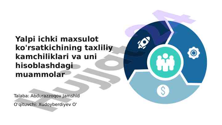 Yalpi ichki maxsulot ko'rsatkichining kamchiliklari