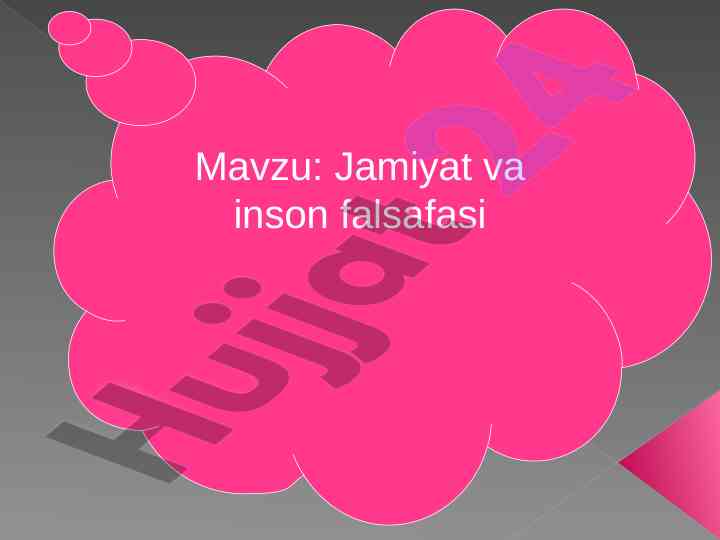 Jamiyat va inson falsafasi tushunchalari