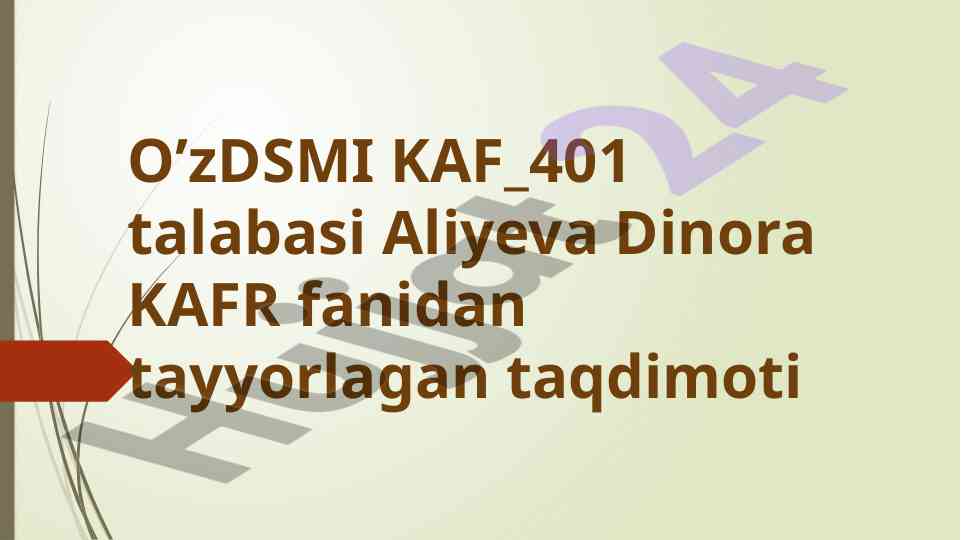Alisher navoiy kutubxonasi faoliyatida restavratsiya