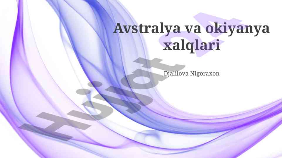 Avstraliya va okeaniya xalqlari madaniyati