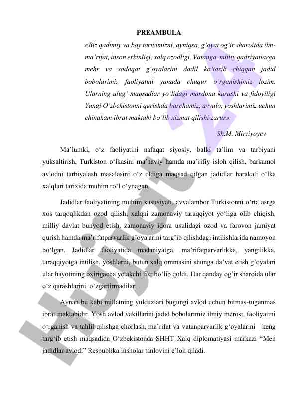 Jadidlar faoliyati va o‘zbekiston tarixi