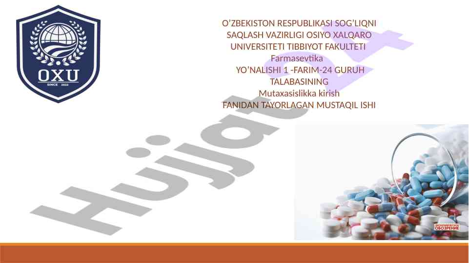 Yevropada farmatsiya rivojlanishi tahlili