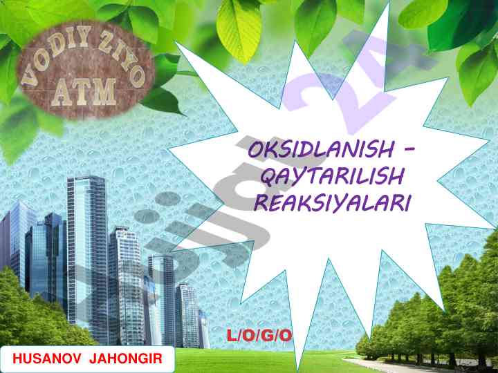 Oksidlanish qaytarilish reaksiyalari tahlili