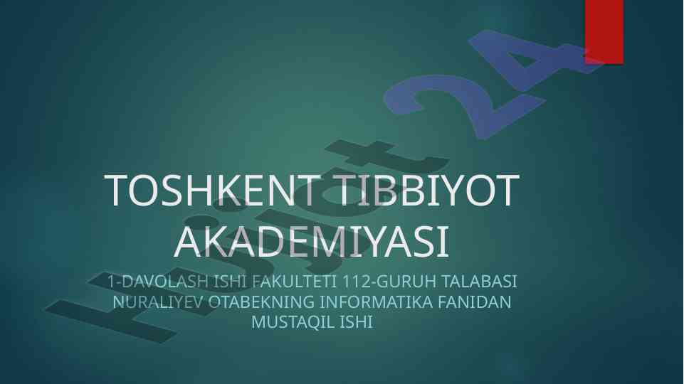 Ma'lumotlar ombori haqida tushuncha