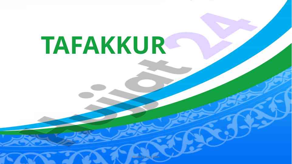 Tafakkur haqida tushuncha va nazariyalar