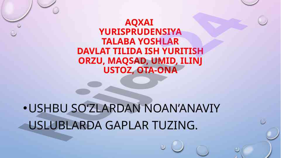 Yurisprudensiya talabalari uchun esse yozish asoslari