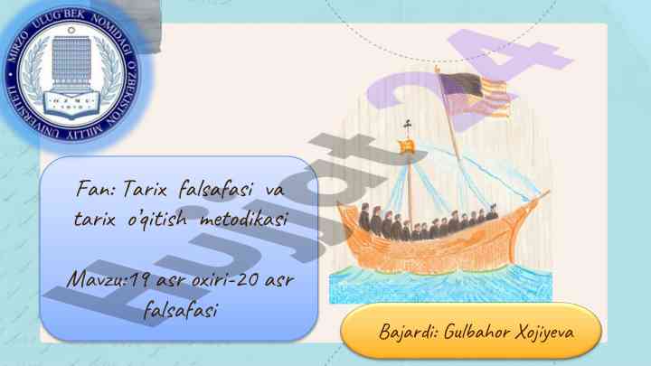 19-20 asr falsafasi va tarix o'qitish metodikasi