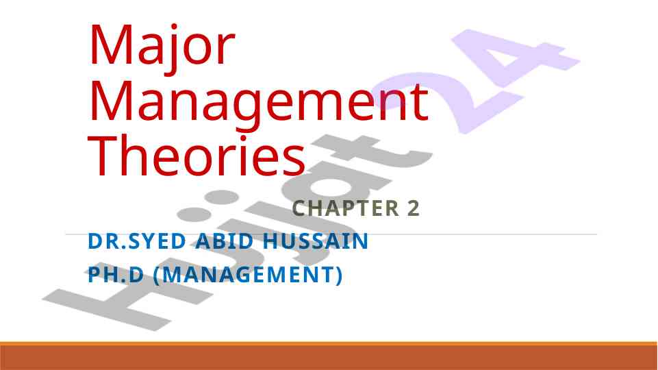 Major management theories and their impacts today