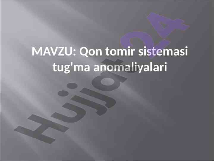 Tug‘ma yurak nuqsonlari va ularning rivojlanishi