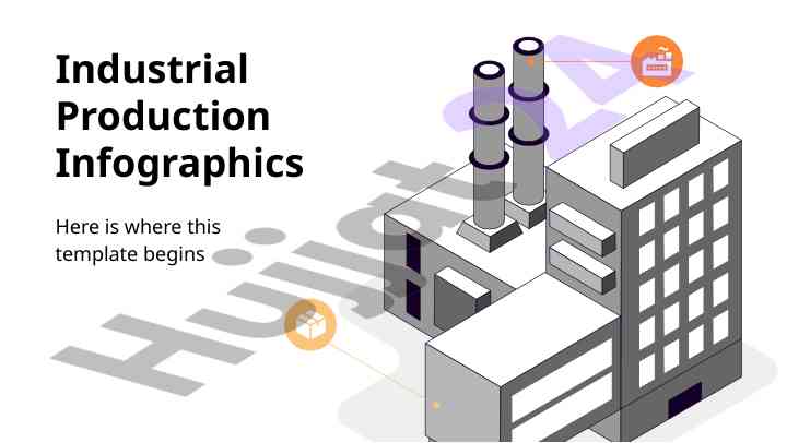 Industrial production infographics overview