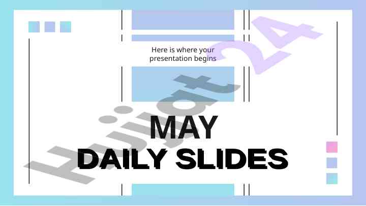 Daily slides template for education presentation