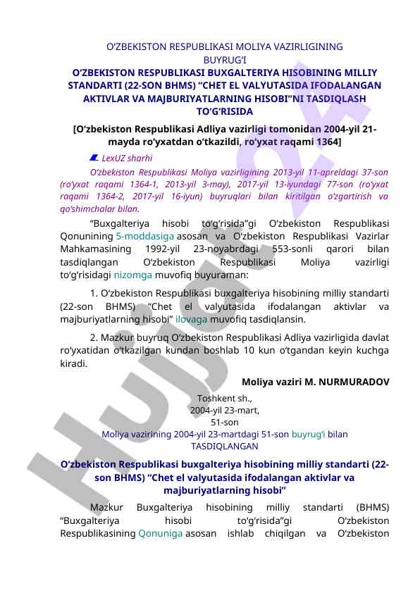 Chet el valyutasidagi aktivlar hisobi standarti