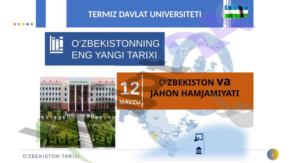O‘zbekistonning jahon hamjamiyatidagi o‘rni
