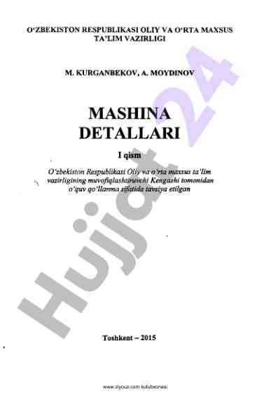 Mashina detallari o‘quv qo‘llanma i qism