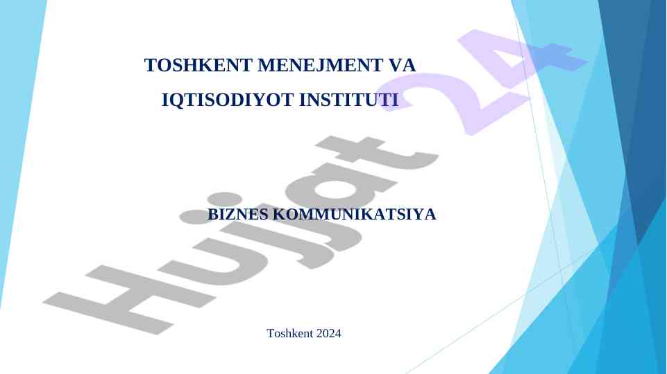 Xizmat va biznes aloqalarining xususiyatlari