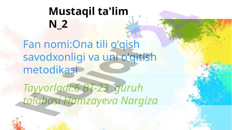 Fe'l so'z turkumi haqida ma'lumotlar