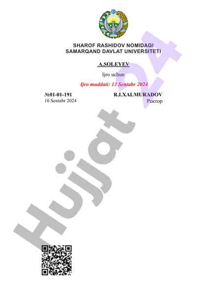 Samarqand davlat universitetida o‘quv jarayonlari