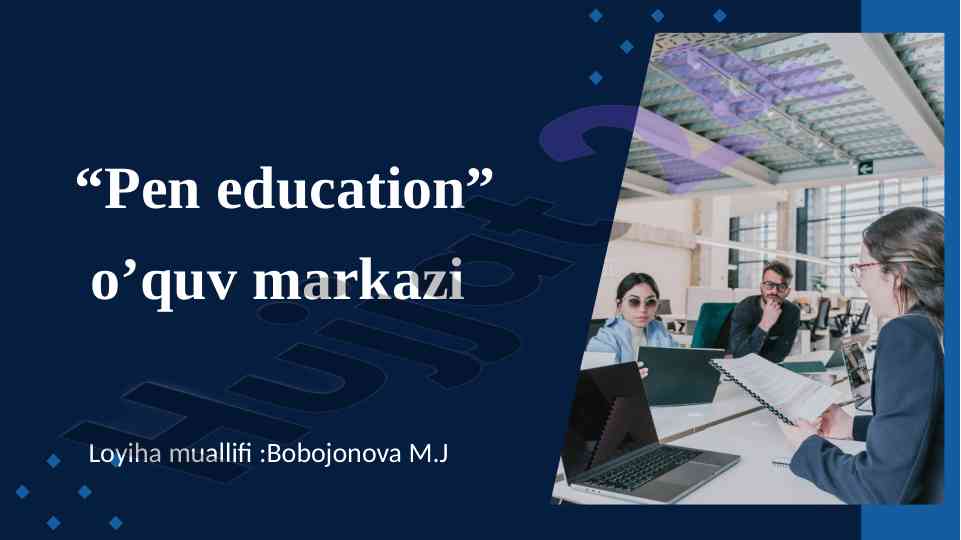 O‘quv markazi tashkil etish rejasi va xarajatlar